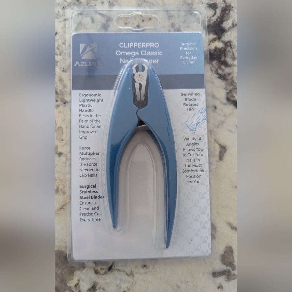 Azurer ClipperPro Omega Classic Nail Clipper - Blue